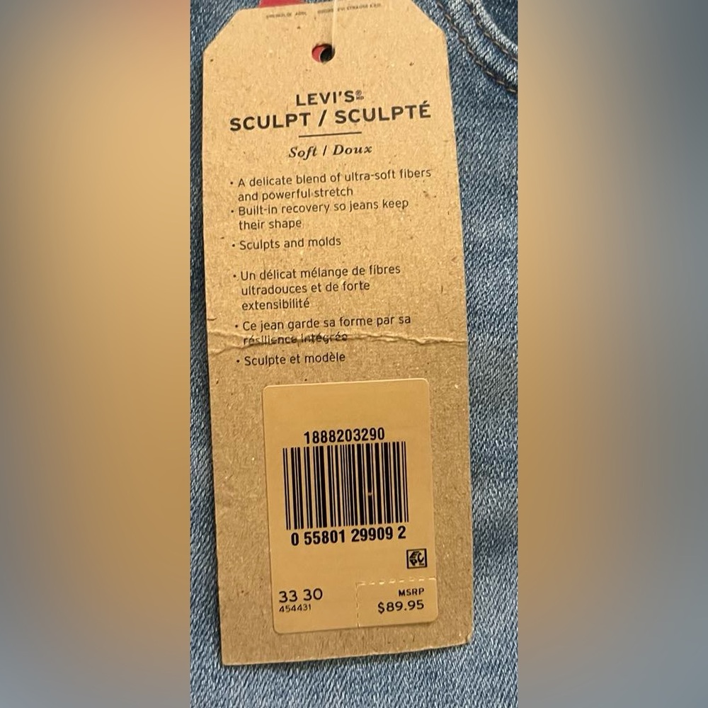 Levi's Blue Skinny Jeans with Distressed Design - Picture 4 of 6